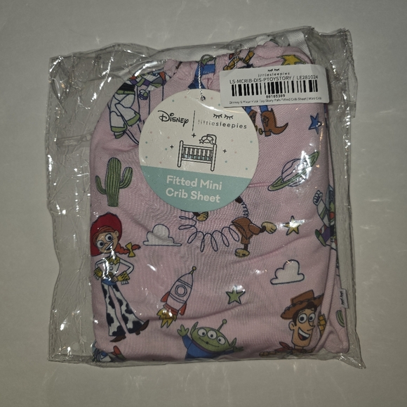 Disney Pink Toy Story Crib Sheet